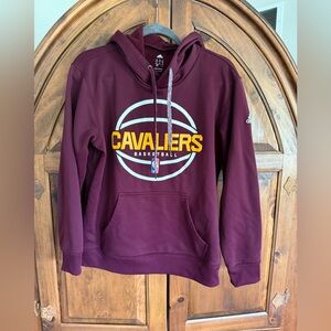 Adidas Men's Burgundy Cavaliers Basketball Hoodie